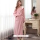 INS nightgown, women's winter, mid-length, thickened, hooded flannel bathrobe, cute coral fleece pajamas for students, autumn. INS nightgown, women's winter, mid-length, thickened, hooded flannel bathrobe, cute coral fleece pajamas for students, autumn.