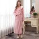 INS nightgown, women's winter, mid-length, thickened, hooded flannel bathrobe, cute coral fleece pajamas for students, autumn. INS nightgown, women's winter, mid-length, thickened, hooded flannel bathrobe, cute coral fleece pajamas for students, autumn.