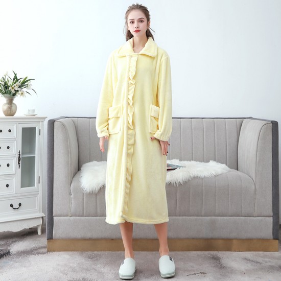 Autumn and winter plus-size imitation half-fleece nightgowns, thickened and long, sexy bathrobes for men and women, couple's loungewear. Autumn and winter plus-size imitation half-fleece nightgowns, thickened and long, sexy bathrobes for men and women, couple's loungewear.