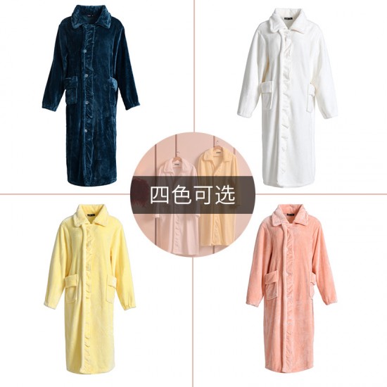 Autumn and winter plus-size imitation half-fleece nightgowns, thickened and long, sexy bathrobes for men and women, couple's loungewear. Autumn and winter plus-size imitation half-fleece nightgowns, thickened and long, sexy bathrobes for men and women, couple's loungewear.