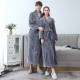 Thick, fleece-lined flannel couple's bathrobe for men, long, large-size coral fleece robe for women, winter pajamas. Thick, fleece-lined flannel couple's bathrobe for men, long, large-size coral fleece robe for women, winter pajamas.