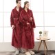 2021 Spliced Flannel Couple's Nightgown for Men and Women Extra Long Thickened Large Size Bathrobe for Autumn and Winter 2021 Spliced Flannel Couple's Nightgown for Men and Women Extra Long Thickened Large Size Bathrobe for Autumn and Winter