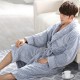[2001 Refined] Autumn/Winter Thickened Long Nightgown for Women, Winter Flannel Couple's Bathrobe, Plus-Sized Men's Bathrobe
