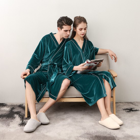 Thick, warm, loose flannel nightgown for men, simple, loose, plus-size, long coral fleece bathrobe for women, autumn and winter. Thick, warm, loose flannel nightgown for men, simple, loose, plus-size, long coral fleece bathrobe for women, autumn and winter.
