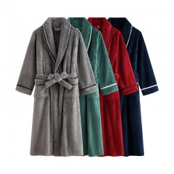 Premium, double-layered, thickened, Austrian grain fleece nightgown, new for women, winter (25 new styles), extra-long, stylish, short, warm, autumn bathrobe. Premium, double-layered, thickened, Austrian grain fleece nightgown, new for women, winter (25 new styles), extra-long, stylish, short, warm, autumn bathrobe.