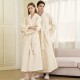 [1806 Upgrade] Autumn/Winter Contrast Color Pineapple Plaid Couple's Nightgown, Men's Fashionable Thickened Plus Size Flannel Bathrobe