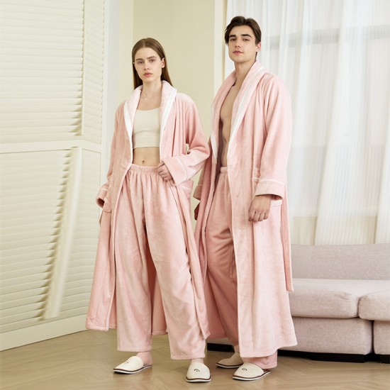 320g thickened, extra-long, comfortable cotton fleece nightgown for men and women, European sizes, simple, plush, plush bathrobe. 320g thickened, extra-long, comfortable cotton fleece nightgown for men and women, European sizes, simple, plush, plush bathrobe.
