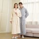 [1806 Upgrade] Autumn/Winter Contrast Color Pineapple Plaid Couple's Nightgown, Men's Fashionable Thickened Plus Size Flannel Bathrobe