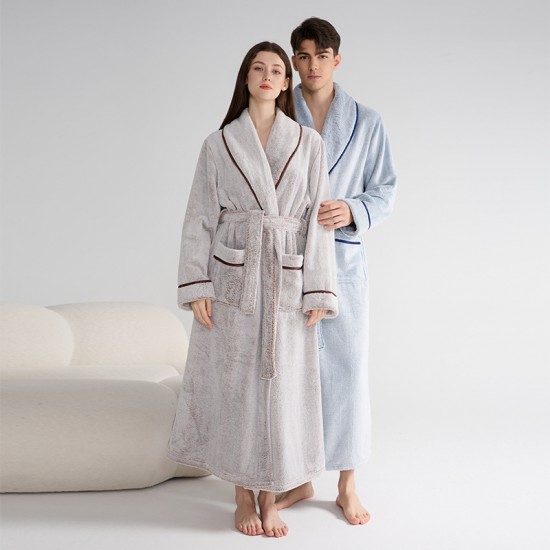 New absorbent nightgown for men, spring and autumn cool, thin couple's bathrobe, premium summer mid-length morning robe for women. New absorbent nightgown for men, spring and autumn cool, thin couple's bathrobe, premium summer mid-length morning robe for women.