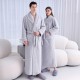 Extra-long nightgown set, autumn/winter, thickened coral fleece with pants, men's, plus-size, plush, plush, women's nightgown. Extra-long nightgown set, autumn/winter, thickened coral fleece with pants, men's, plus-size, plush, plush, women's nightgown.