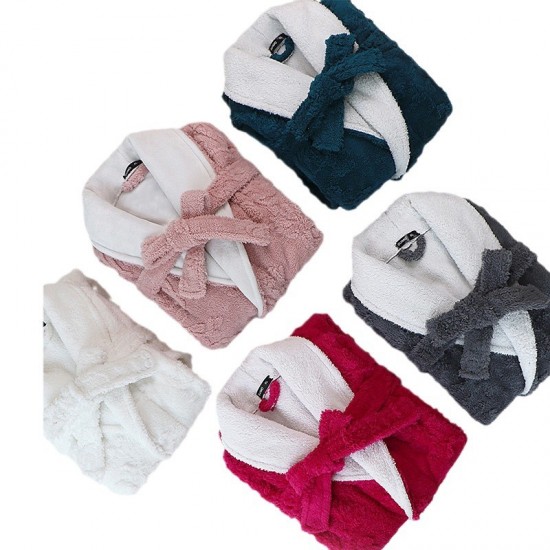 Men's double-layered, thickened, comfortable cotton velvet nightgown, men's, winter long plus-size, jacquard flannel bathrobe. Autumn Men's double-layered, thickened, comfortable cotton velvet nightgown, men's, winter long plus-size, jacquard flannel bathrobe. Autumn