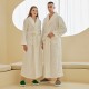 Men's double-layered, thickened, comfortable cotton velvet nightgown, men's, winter long plus-size, jacquard flannel bathrobe. Autumn Men's double-layered, thickened, comfortable cotton velvet nightgown, men's, winter long plus-size, jacquard flannel bathrobe. Autumn