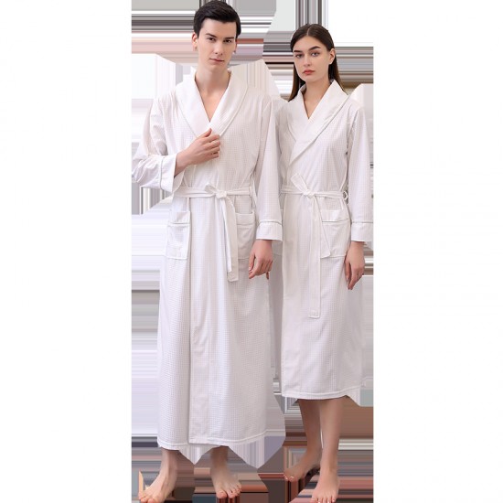 Summer thin satin bathrobe absorbent quick-drying couple's robe, extra long and plus-size for men, spring and autumn Summer thin satin bathrobe absorbent quick-drying couple's robe, extra long and plus-size for men, spring and autumn
