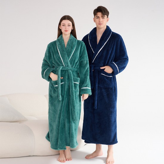 Premium, double-layered, thickened, Austrian grain fleece nightgown, new for women, winter (25 new styles), extra-long, stylish, short, warm, autumn bathrobe. Premium, double-layered, thickened, Austrian grain fleece nightgown, new for women, winter (25 new styles), extra-long, stylish, short, warm, autumn bathrobe.
