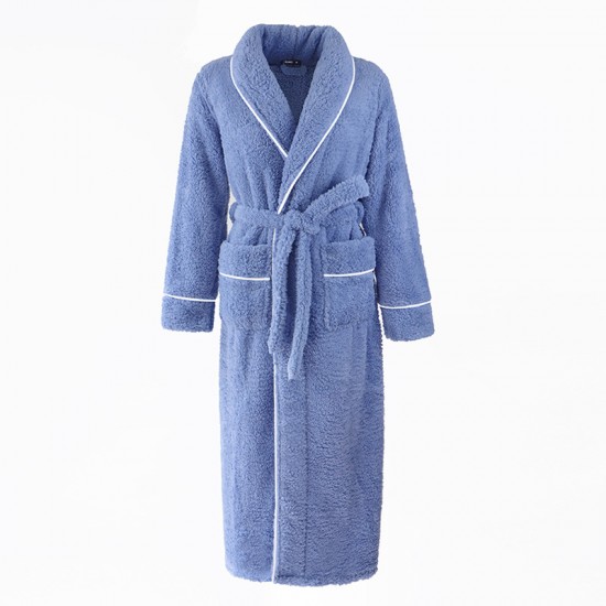 Autumn and Winter Thickened Comfortable Cotton Fleece Nightgown for Men Winter Plus Size Luxury Couple's Bathrobe for Women Extra Long Pajamas Autumn and Winter Thickened Comfortable Cotton Fleece Nightgown for Men Winter Plus Size Luxury Couple's Bathrobe for Women Extra Long Pajamas