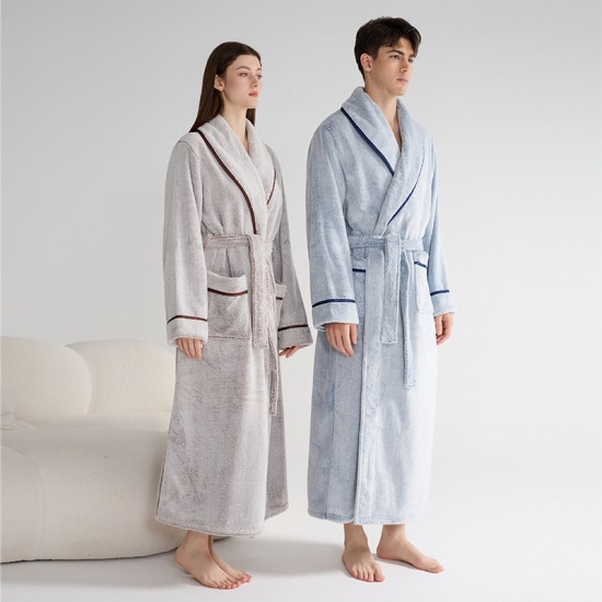 New absorbent nightgown for men, spring and autumn cool, thin couple's bathrobe, premium summer mid-length morning robe for women. New absorbent nightgown for men, spring and autumn cool, thin couple's bathrobe, premium summer mid-length morning robe for women.