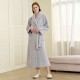 New autumn and winter Beibei fleece series. Extra-long, thickened flannel couple's nightgown, plus-size, women's pajamas.