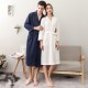 Year-End Thin Summer Waffle Bathrobe for Women Simple V-Neck Three-Quarter Sleeve Absorbent Couple's Nightgown for Spring and Autumn Year-End Thin Summer Waffle Bathrobe for Women Simple V-Neck Three-Quarter Sleeve Absorbent Couple's Nightgown for Spring and Autumn