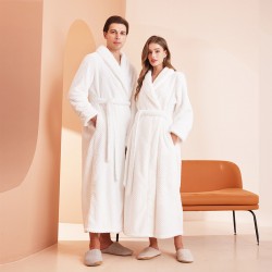 Double-sided thickened nightgowns, plus-size, autumn and winter styles, comfortable cotton fleece couple's plus-size bathrobes for men and women.