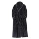 Classic European and American, simple, extra-long flannel robe for men. Autumn and Winter Thickened Plus-Sized Coral Fleece Bathrobes for Women Classic European and American, simple, extra-long flannel robe for men. Autumn and Winter Thickened Plus-Sized Coral Fleece Bathrobes for Women