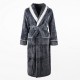 End-of-Year 2022 New European and American Crafted Jacquard Double-Layer Thickened Plus-Size Flannel Nightgowns Net Weight: 1300g
