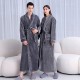 [2001 New] Autumn and Winter Extra Long Thickened Flannel Nightgown for Men and Women Extra Large Coral Fleece Bathrobe