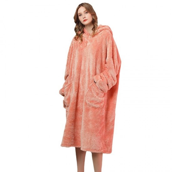 Autumn/Winter Plus Size Flannel Couple's Nightgown, Women's Winter Extra-Long Coral Fleece Bathrobe, Men's European Size Loungewear Autumn/Winter Plus Size Flannel Couple's Nightgown, Women's Winter Extra-Long Coral Fleece Bathrobe, Men's European Size Loungewear