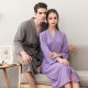 Year-End Thin Summer Waffle Bathrobe for Women Simple V-Neck Three-Quarter Sleeve Absorbent Couple's Nightgown for Spring and Autumn Year-End Thin Summer Waffle Bathrobe for Women Simple V-Neck Three-Quarter Sleeve Absorbent Couple's Nightgown for Spring and Autumn