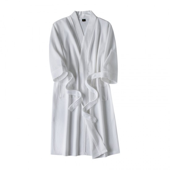 Hotel bathrobe for women, spring and summer thin absorbent quick-drying robe for men, mid-length plus-size hot spring swimming and sauna towels Hotel bathrobe for women, spring and summer thin absorbent quick-drying robe for men, mid-length plus-size hot spring swimming and sauna towels