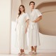 Extra-long, soft, absorbent terry bathrobe for women, short-sleeved, large-size, new summer makeup robe, bath towel robe for men.