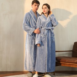 Extra-Long Nightgown for Men and Women, Autumn/Winter Plus-Sized Coral Fleece Pajamas for Men, Thickened Winter Couple's Flannel Pajamas for Men Extra-Long Nightgown for Men and Women, Autumn/Winter Plus-Sized Coral Fleece Pajamas for Men, Thickened Winter Couple's Flannel Pajamas for Men