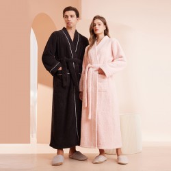 Autumn/Winter New thickened, long-size mink fleece couple's robes for men and women, with a patchwork flannel bathrobe. Autumn/Winter New thickened, long-size mink fleece couple's robes for men and women, with a patchwork flannel bathrobe.