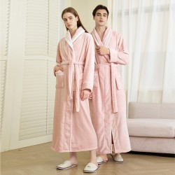Autumn and winter double-sided velvet couple's robes, plus-size men's bathrobes, thickened and long women's bathrobes. Autumn and winter double-sided velvet couple's robes, plus-size men's bathrobes, thickened and long women's bathrobes.