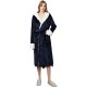 [Upgraded 1804] Contrast-colored, extra-long, thickened flannel nightgown, men's, plus-size, coral fleece bathrobe, autumn/winter.