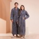 Contrast color flannel couple's robes for women, thickened and long warm coral fleece bathrobes for winter, men's plus-size morning robes. Contrast color flannel couple's robes for women, thickened and long warm coral fleece bathrobes for winter, men's plus-size morning robes.